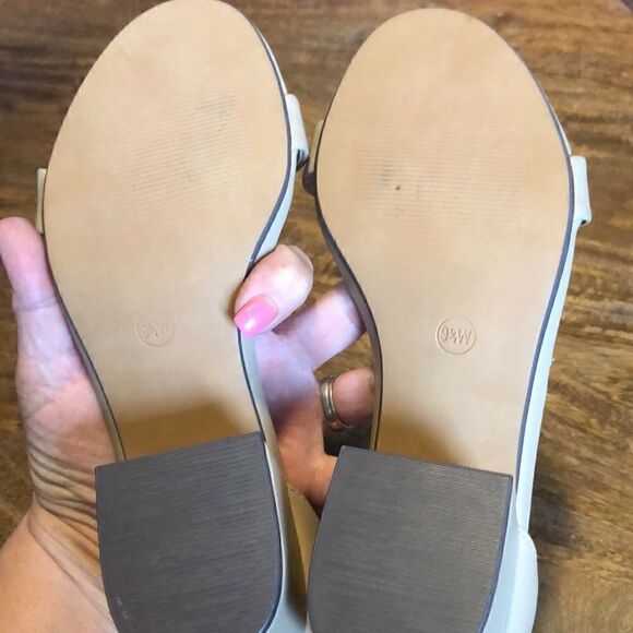 Amazon Essentials Two Strap Heeled Sandal beige faux leather multiple sizes - Picture 10 of 10